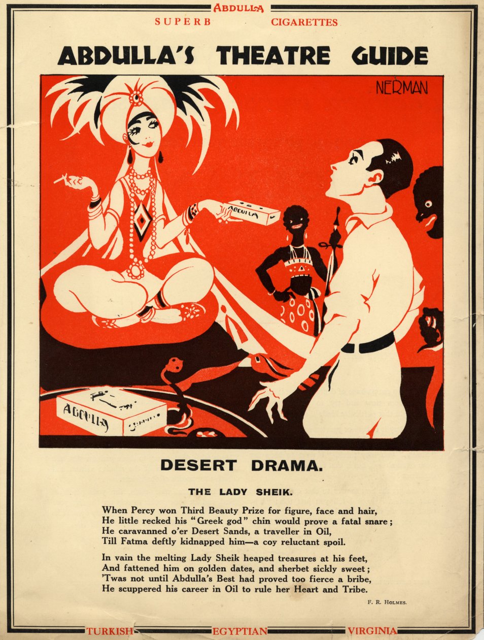 Abdulla Cigaretter, 1928 af Nerman