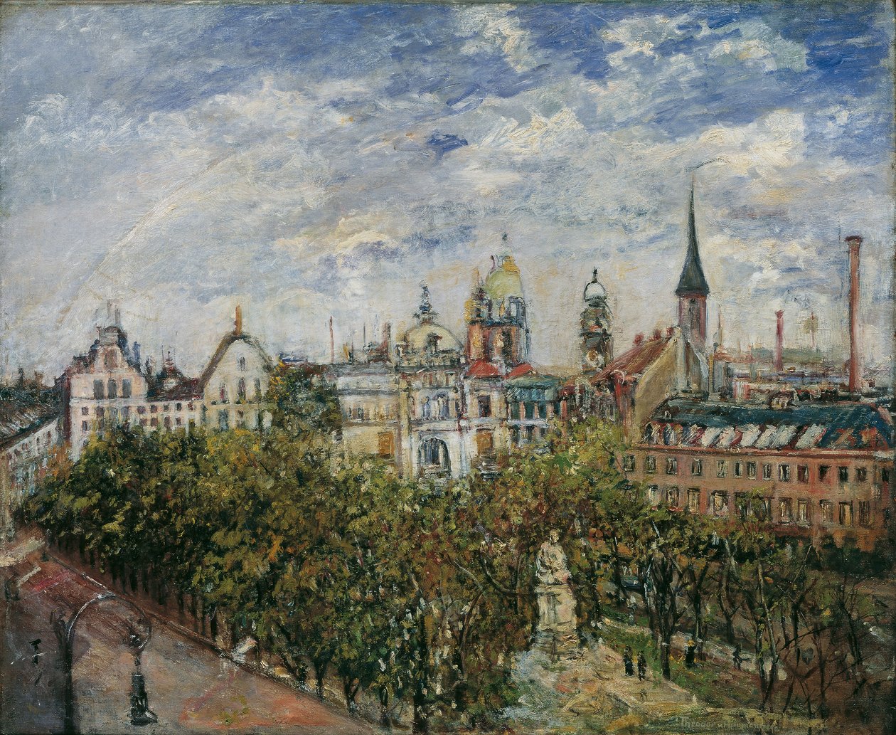 Udsigt over Prag af Leopold Blonder