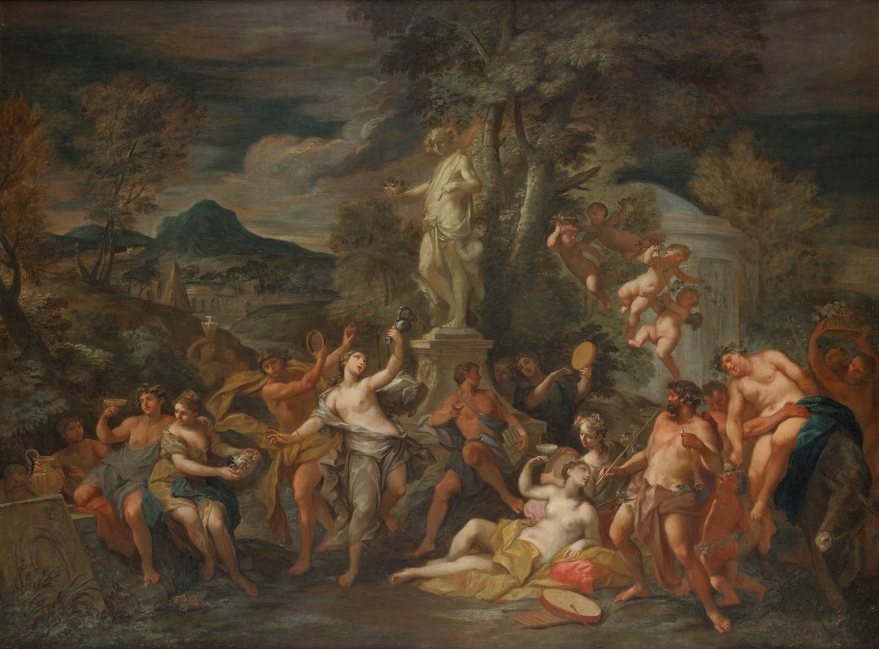 Bacchanal i Landskab af Leopold Blonder