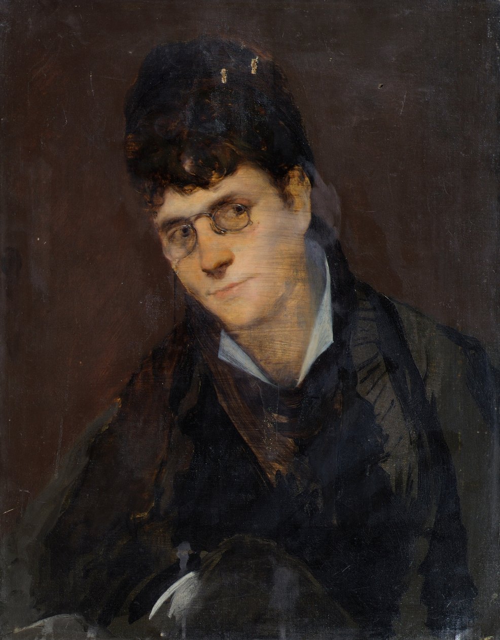 dame med pince-nez af Leopold Blonder