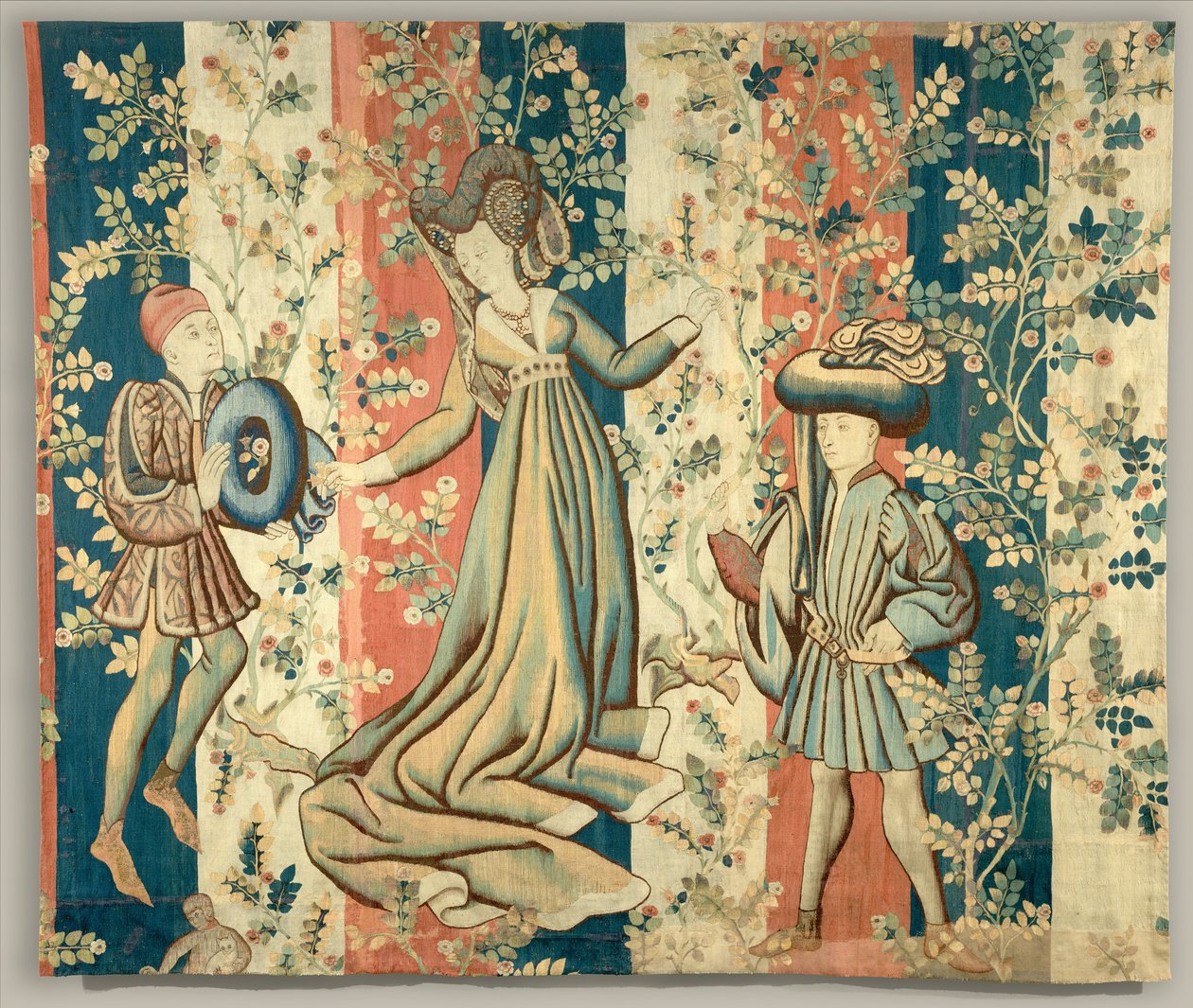 Courtiers in a Rose Garden: A Lady and Two Gentlemen, ca. 1440–50 af Netherlandish School