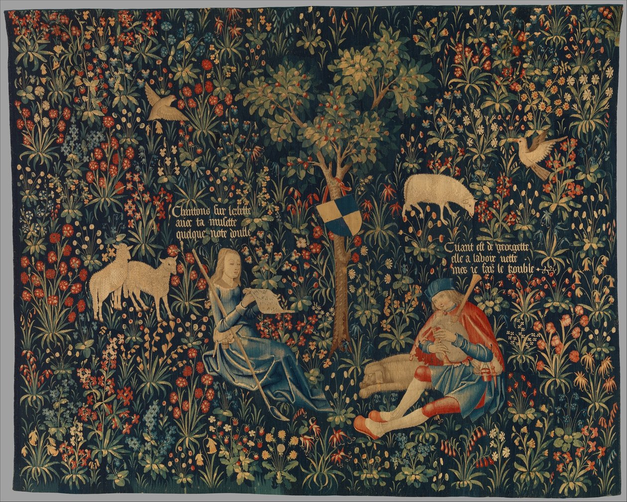 Hyrde og hyrdinde laver musik, ca.1500-30 af Netherlandish School