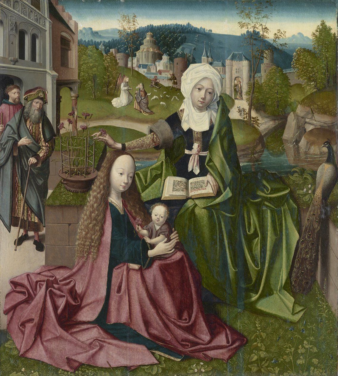 Jomfru og barn med Sankt Anne, c.1495 af Netherlandish School