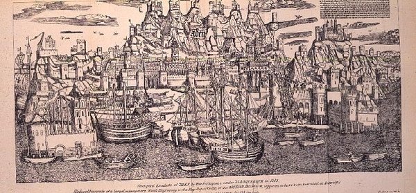 Port of Aden, Arabia, fra Marco Polos bog, udgivet 1903 af Netherlandish School
