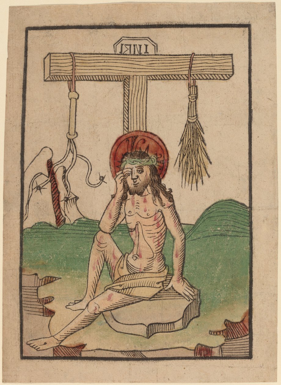 Kristus som sorgens mand af Netherlandish 15th Century