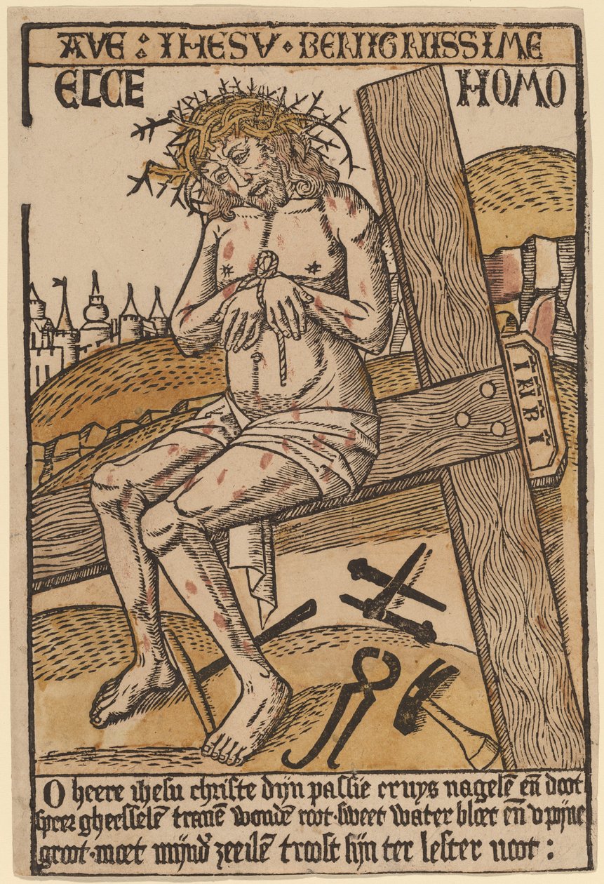 Kristus som sorgens mand af Netherlandish 15th Century