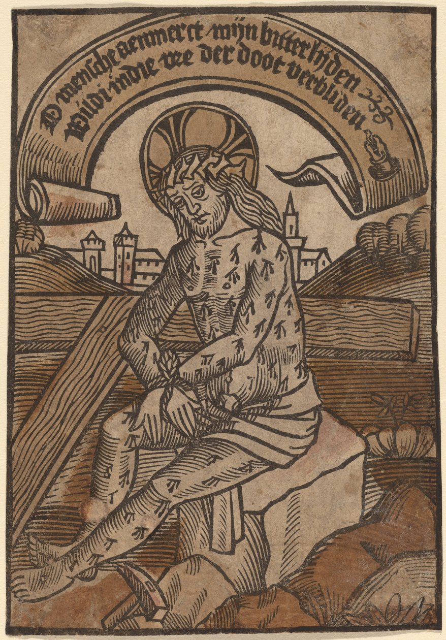 Kristus som sorgens mand af Netherlandish 15th Century