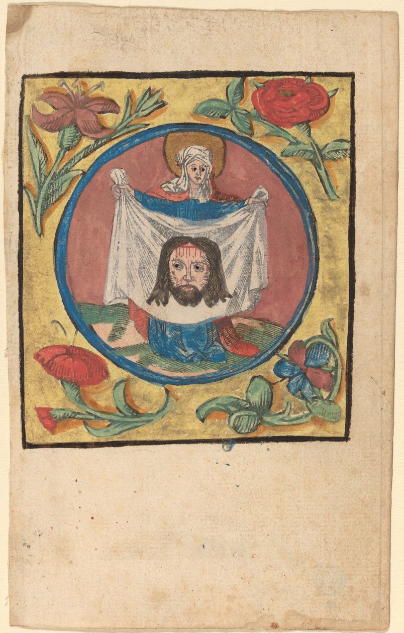 Sankt Veronica med Ligklædet af Netherlandish 15th Century