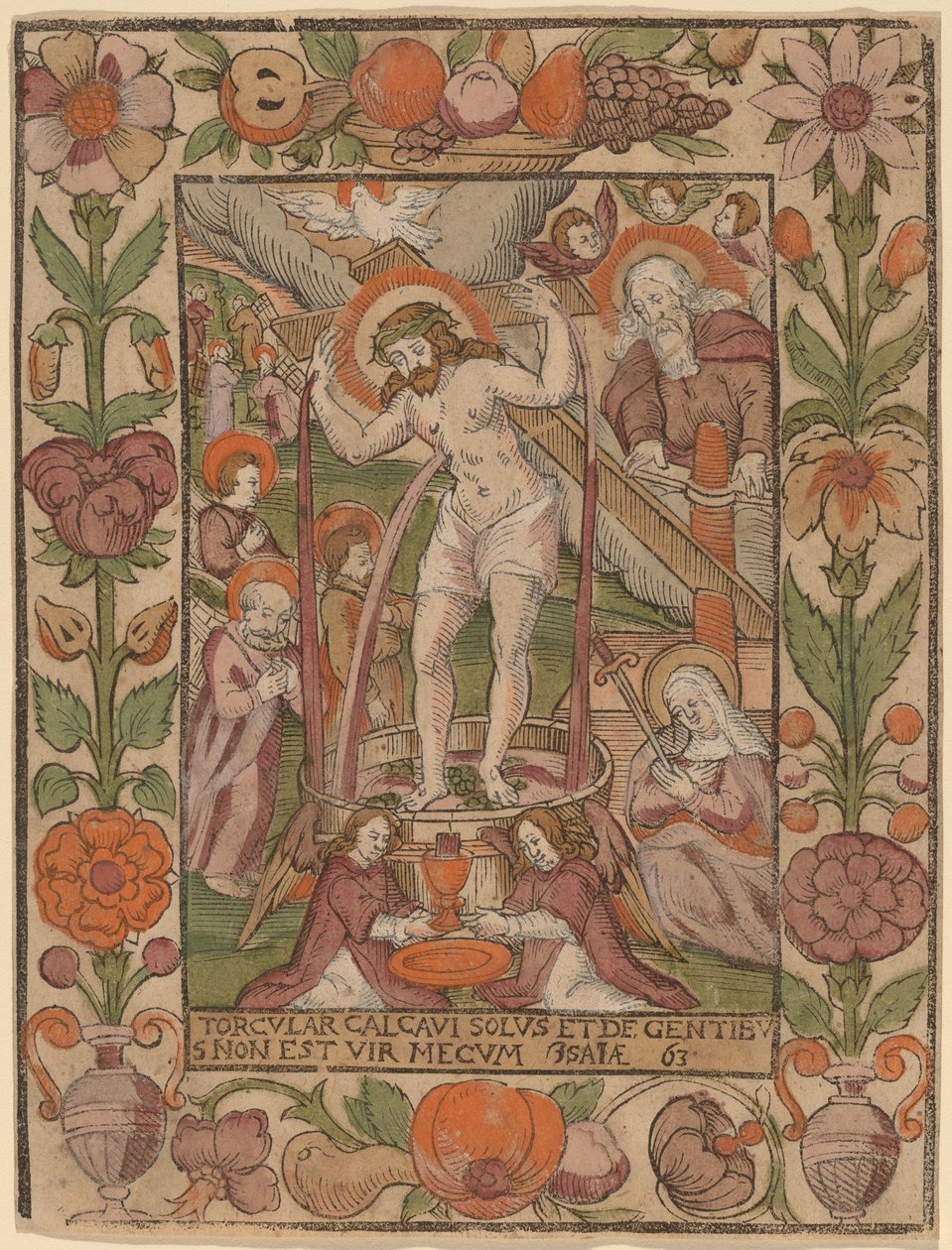 Kristus i vinpressen af Netherlandish 16th Century