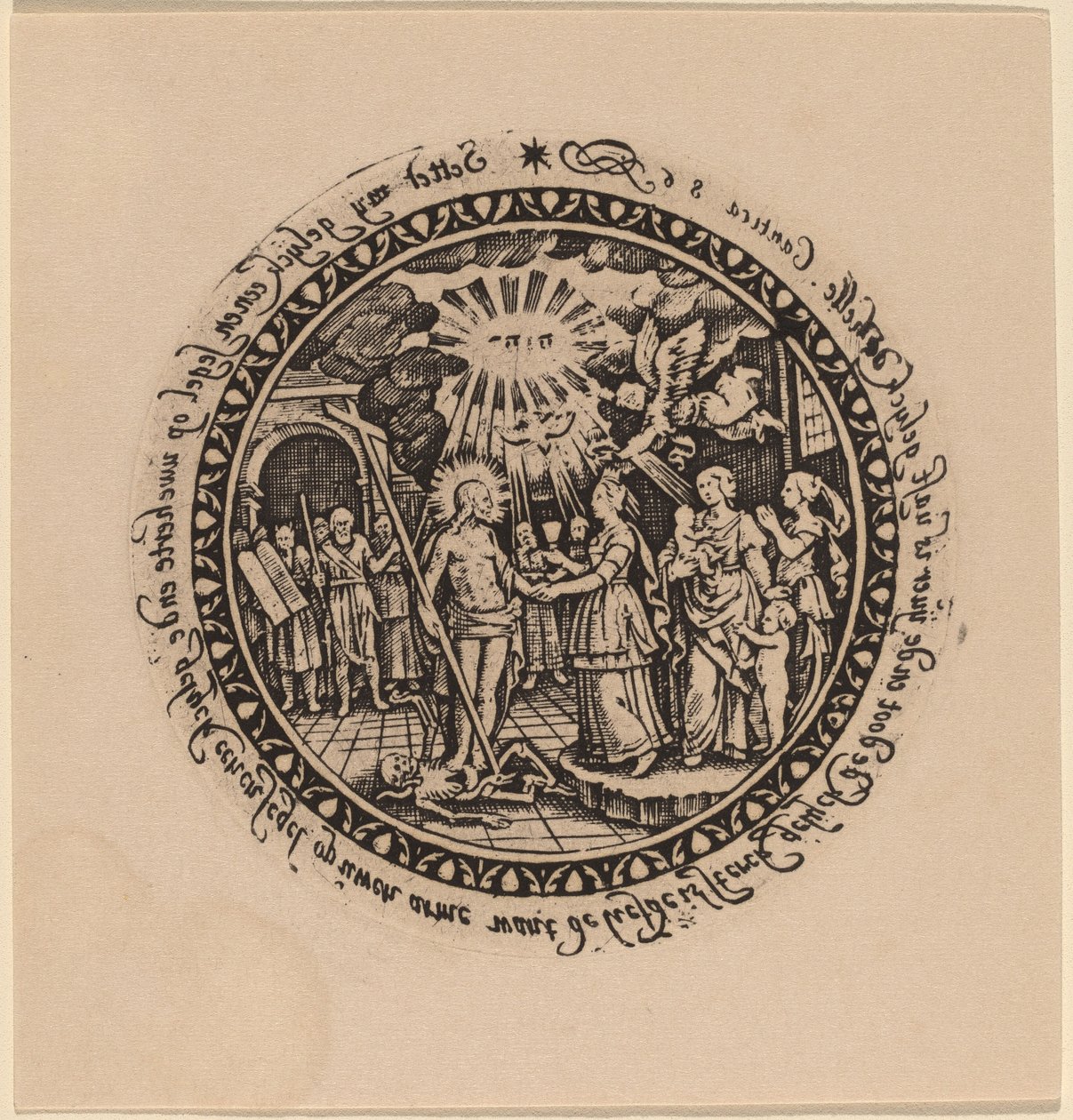 Triumferende Kristus med profeter og hellige af Netherlandish 16th Century