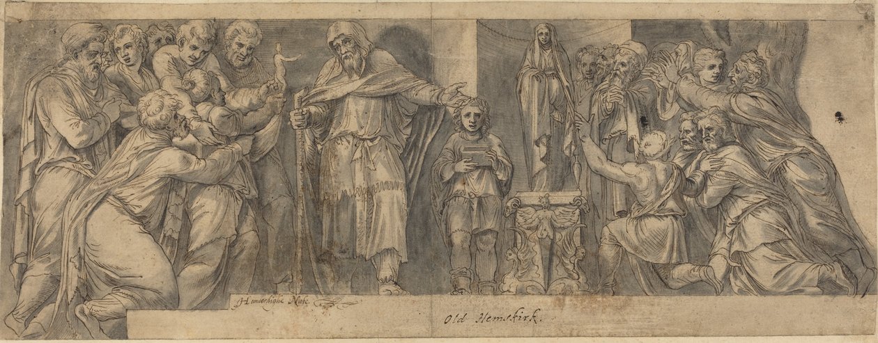 Scene fra oldtidens historie af Netherlandish 16th Century after Polidoro da Caravaggio