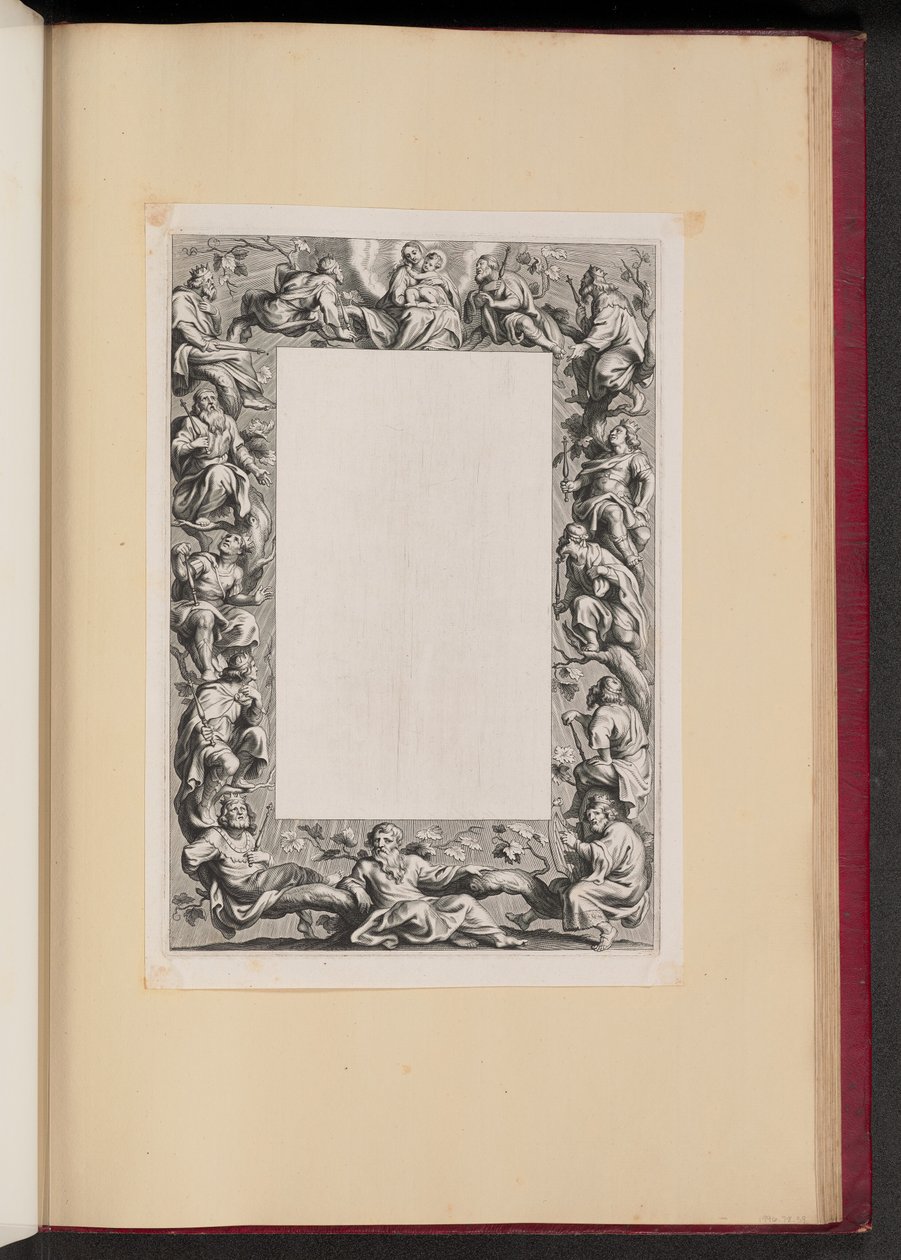 Border Illustration med træet af Jesse af Netherlandish 17th Century
