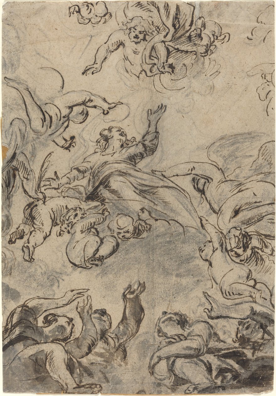Jomfruens antagelse af Netherlandish 17th Century