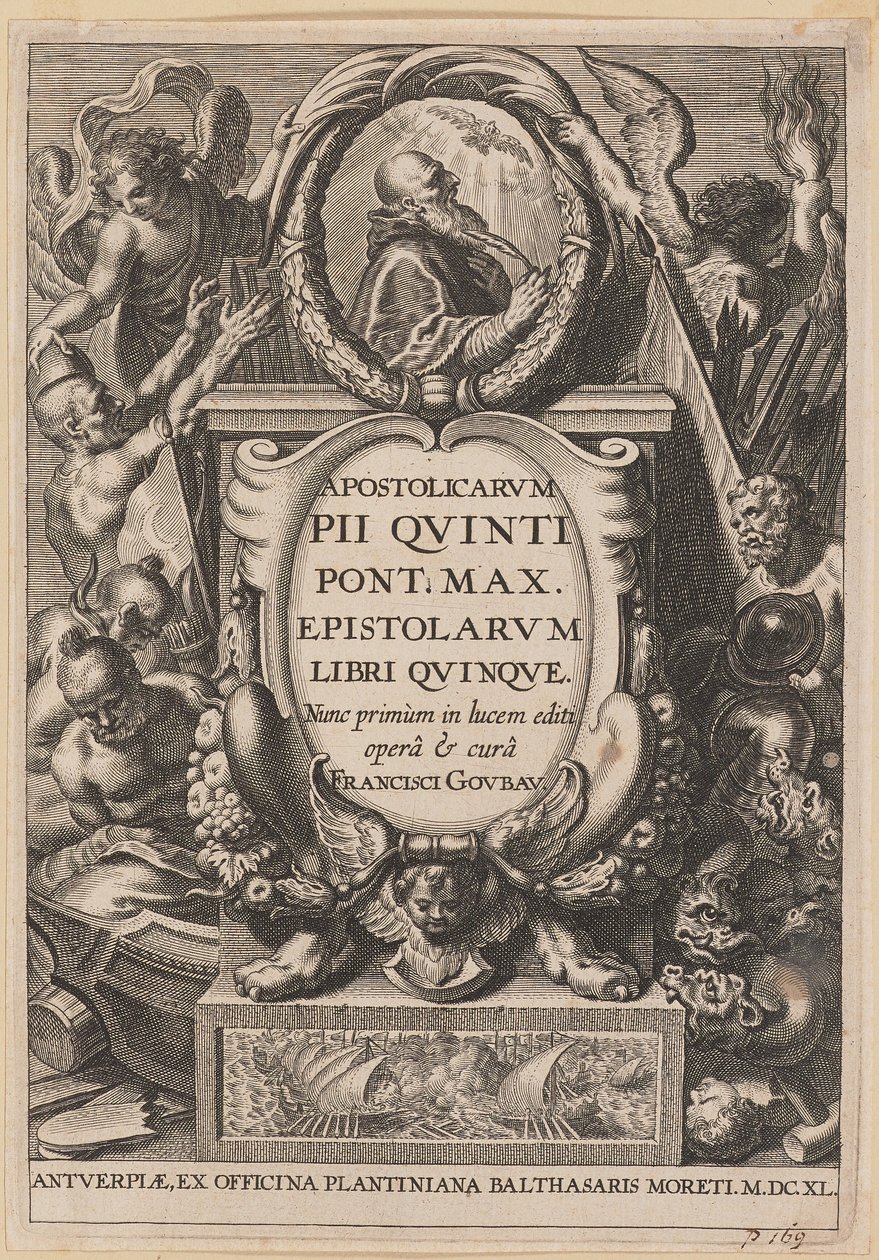 Titelblad for Apostolicarvm PII Qvinti Pont. Max... af Netherlandish 17th Century after Sir Peter Paul Rubens