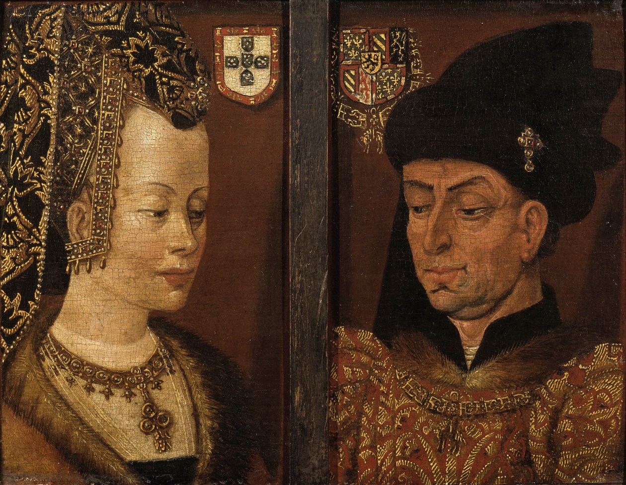 Portrætter af Filip den Gode og Isabella af Portugal, 1500-tallet af Netherlandish Master