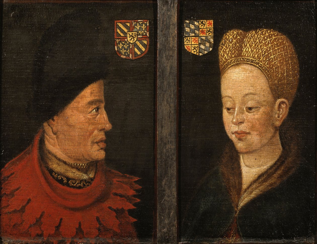 Portrætter af Johannes den frygtløse og Margaret af Bayern, 1500-tallet af Netherlandish Master