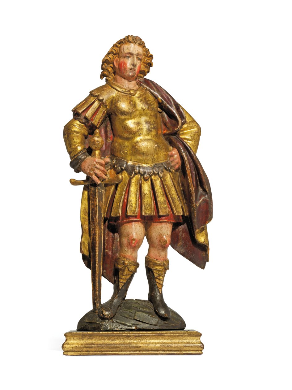 Ajouree-relief af en soldat, første halvdel af det 17. århundrede (pakke forgyldt træ) af Netherlandish School