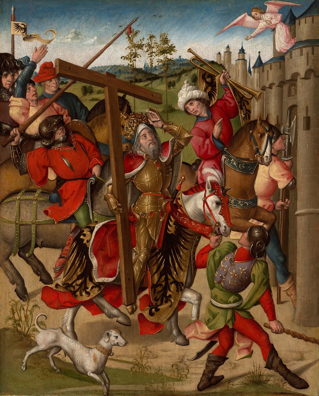 Kejser Heraclius nægtede indrejse i Jerusalem af Netherlandish School