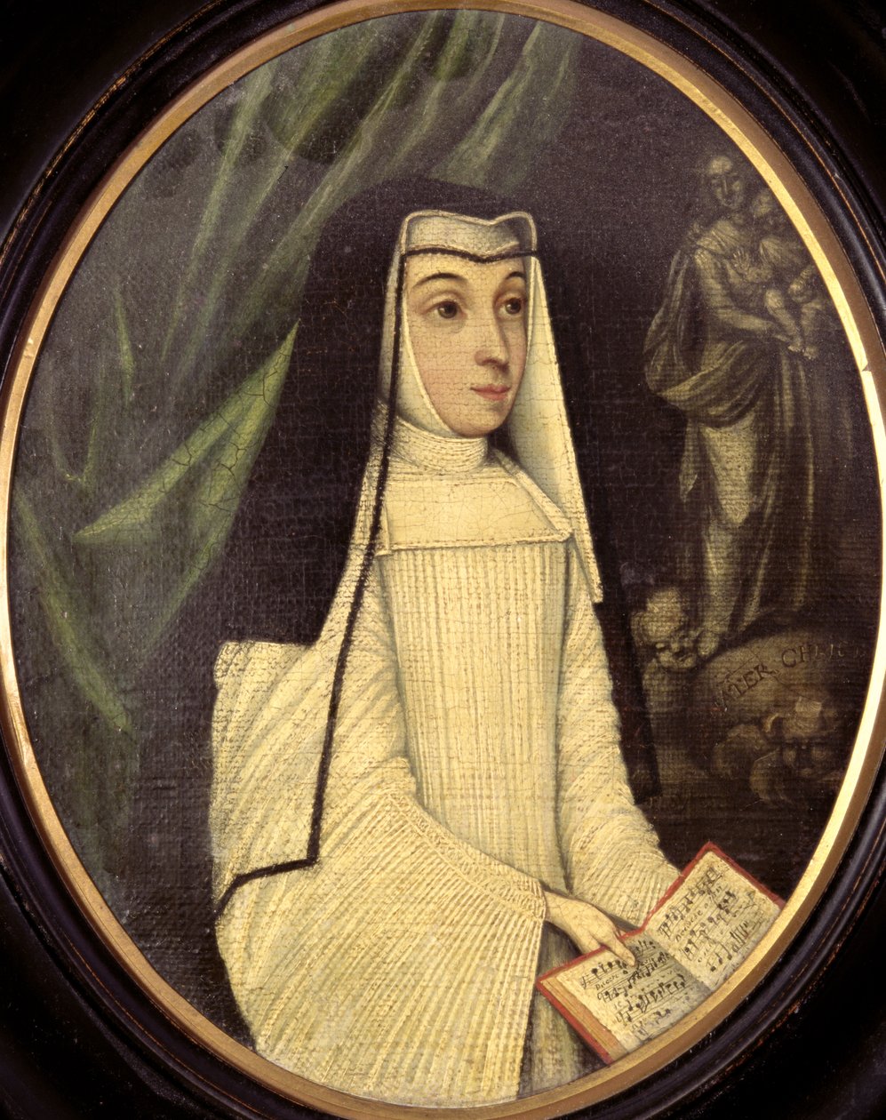 Mary Barbara Huddleston (1708-87) i vane af en nonne af ordenen Augustinian Canonesses ved det engelske kloster i Brugge, ca. 1727 af Netherlandish School