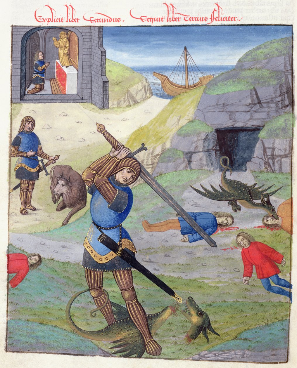 Ms 324 f.35 v. Cadmus, fra Metamorphoses 10 af Ovid, 1497 af Netherlandish School