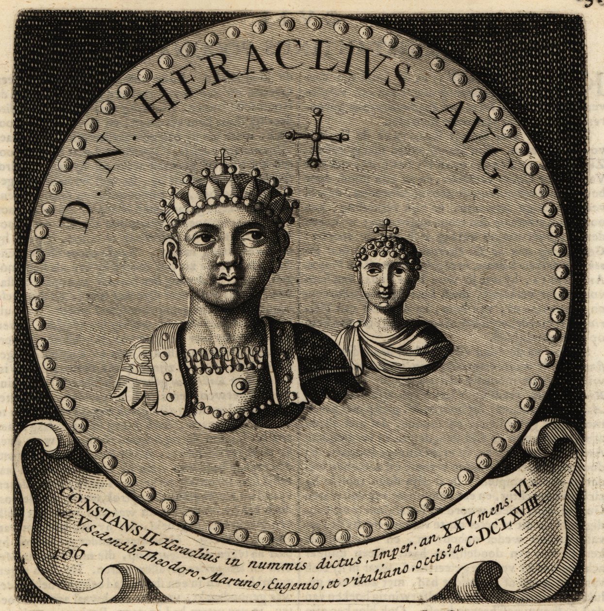 Portræt af den byzantinske kejser Konstantin II og Fausta. af Netherlandish School