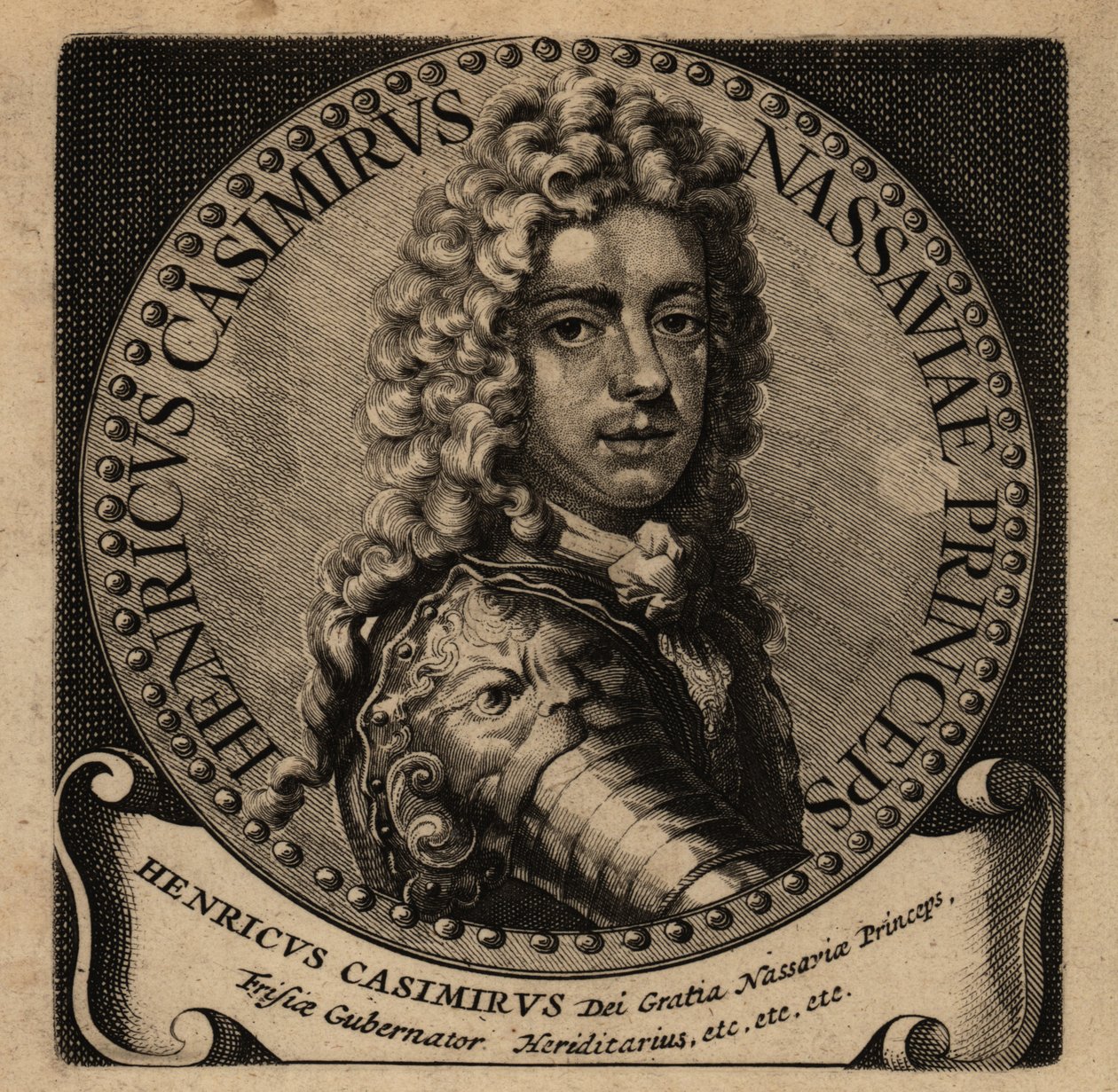 Portræt af Henry Casimir II af Nassau-Dietz (1657-1696). af Netherlandish School
