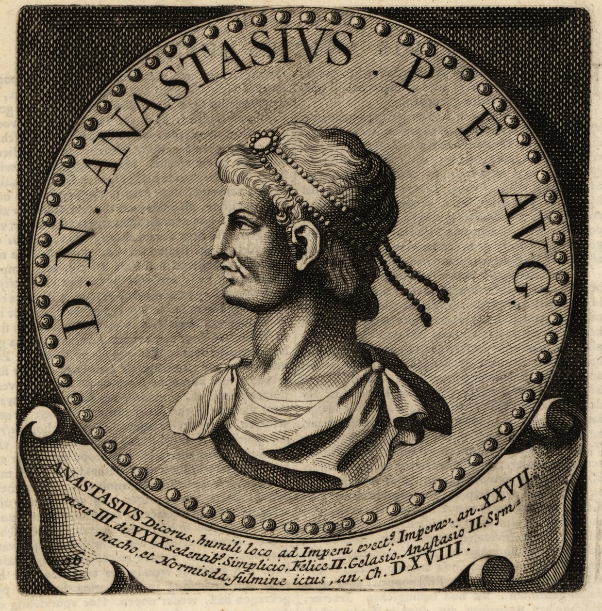 Portræt af den romerske kejser Anastasius I. af Netherlandish School
