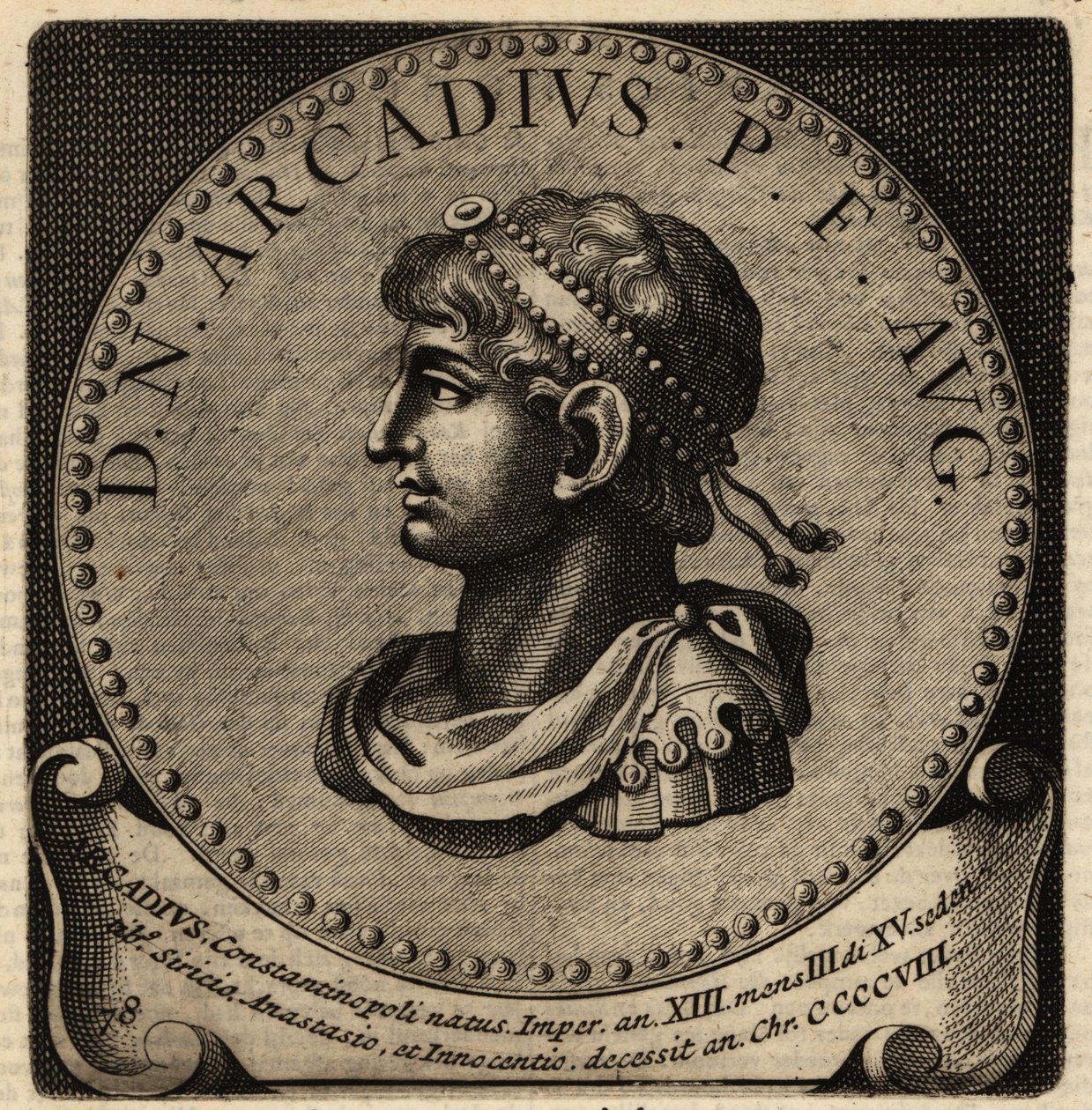 Portræt af den romerske kejser Arcadius. af Netherlandish School