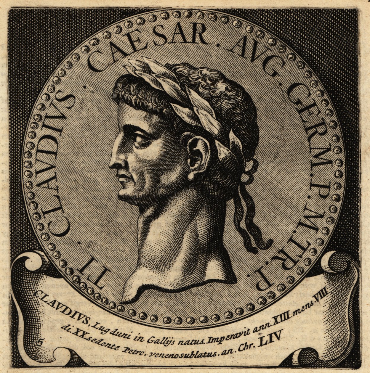 Portræt af den romerske kejser Claudius. af Netherlandish School