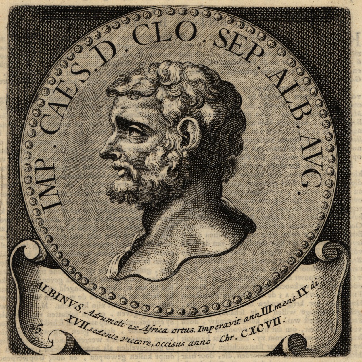 Portræt af den romerske kejser Clodius Albinus. af Netherlandish School