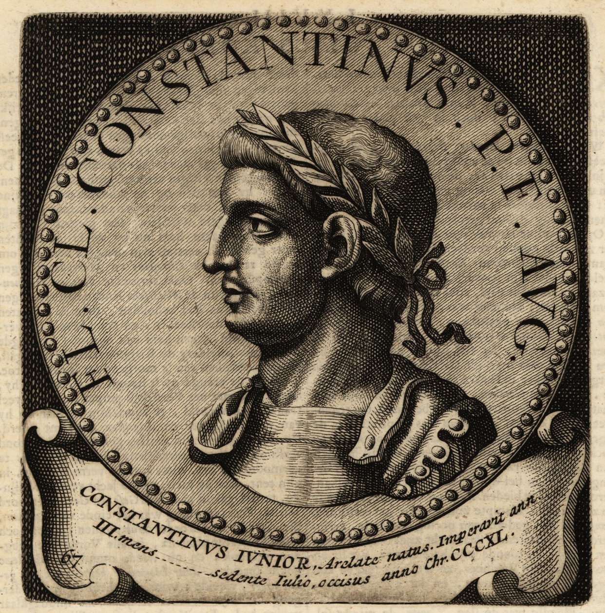 Portræt af den romerske kejser Konstantin II. af Netherlandish School