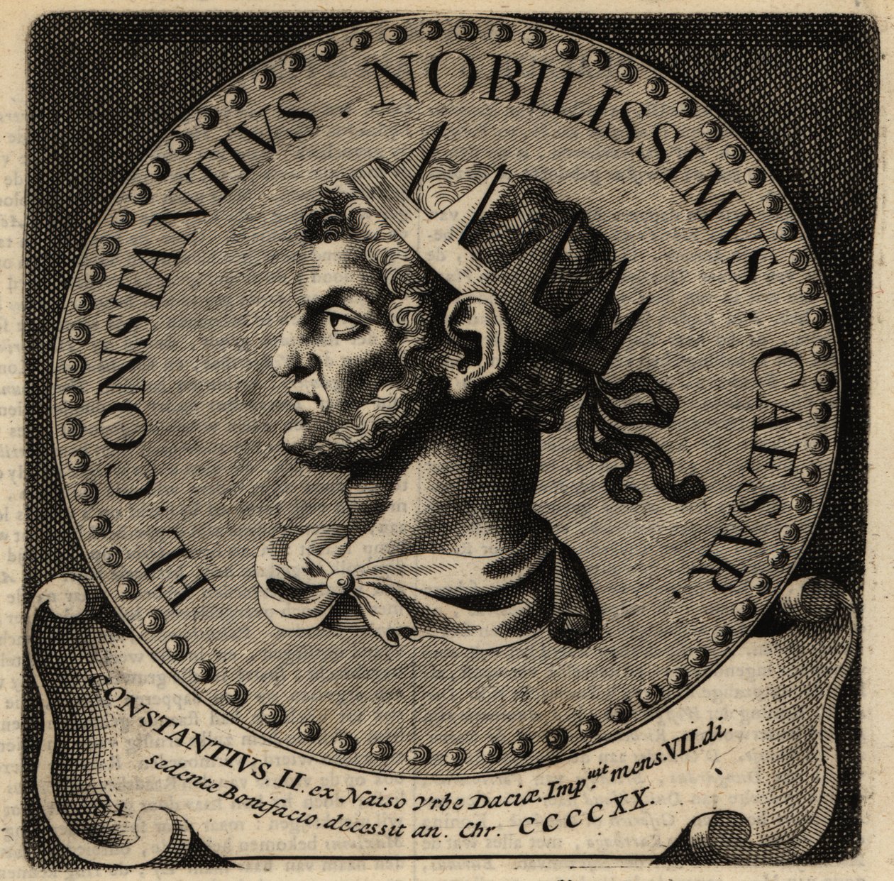 Portræt af den romerske kejser Constantius II. af Netherlandish School