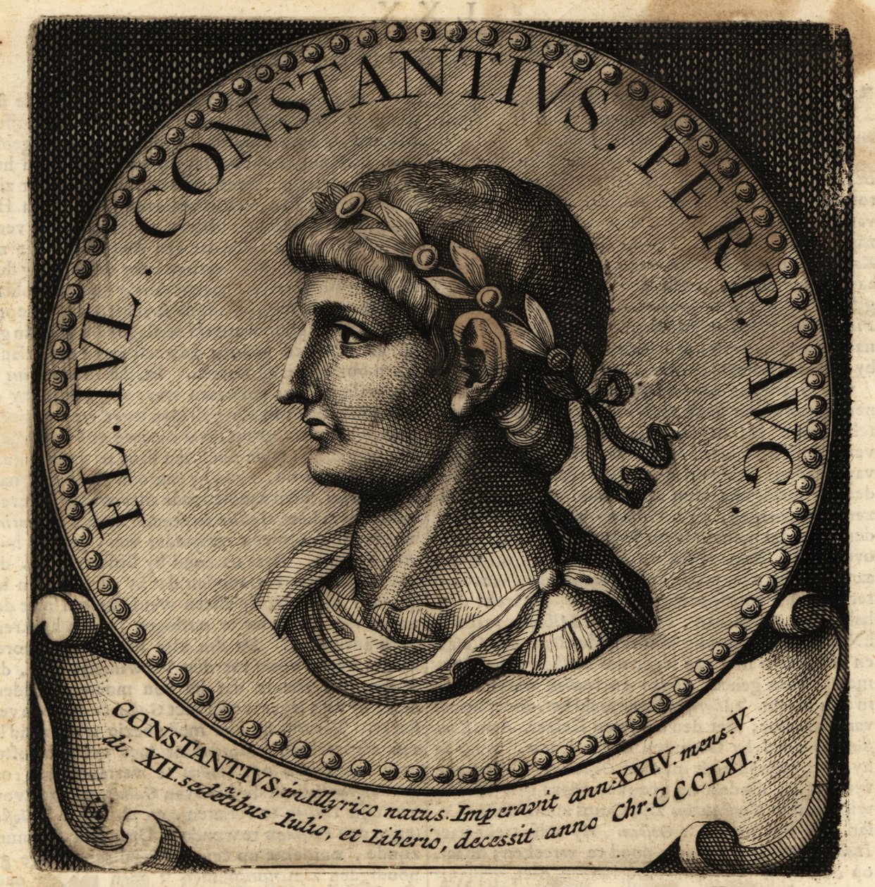 Portræt af den romerske kejser Constantius II. af Netherlandish School