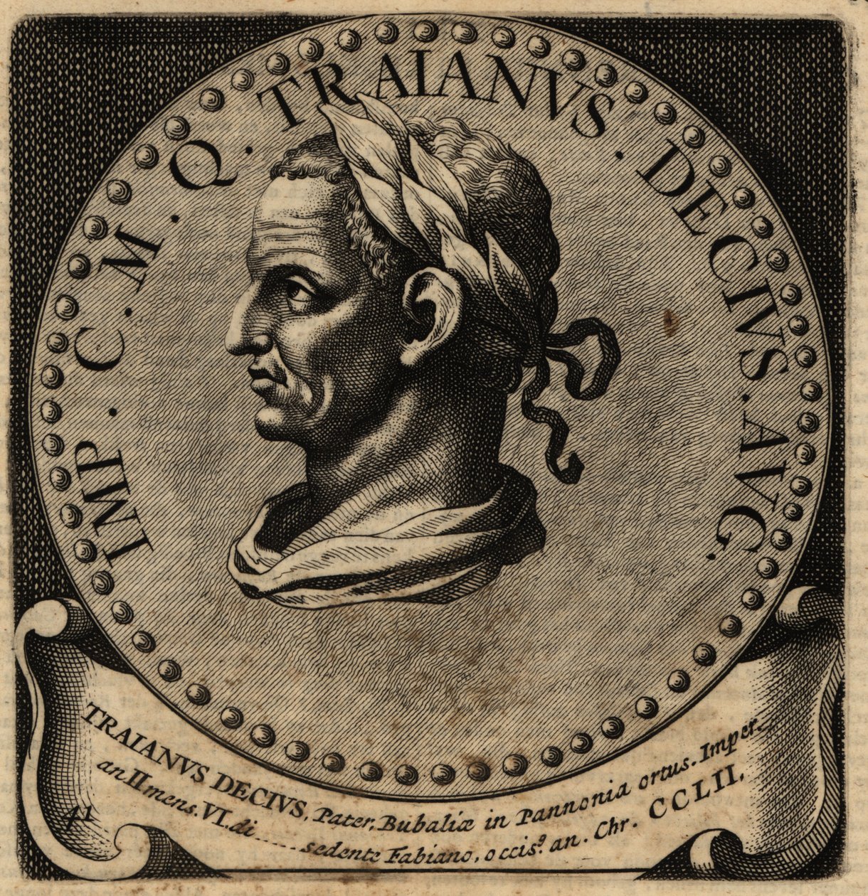 Portræt af den romerske kejser Decius. af Netherlandish School