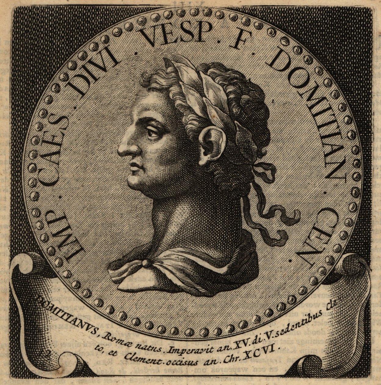 Portræt af den romerske kejser Domitian. af Netherlandish School