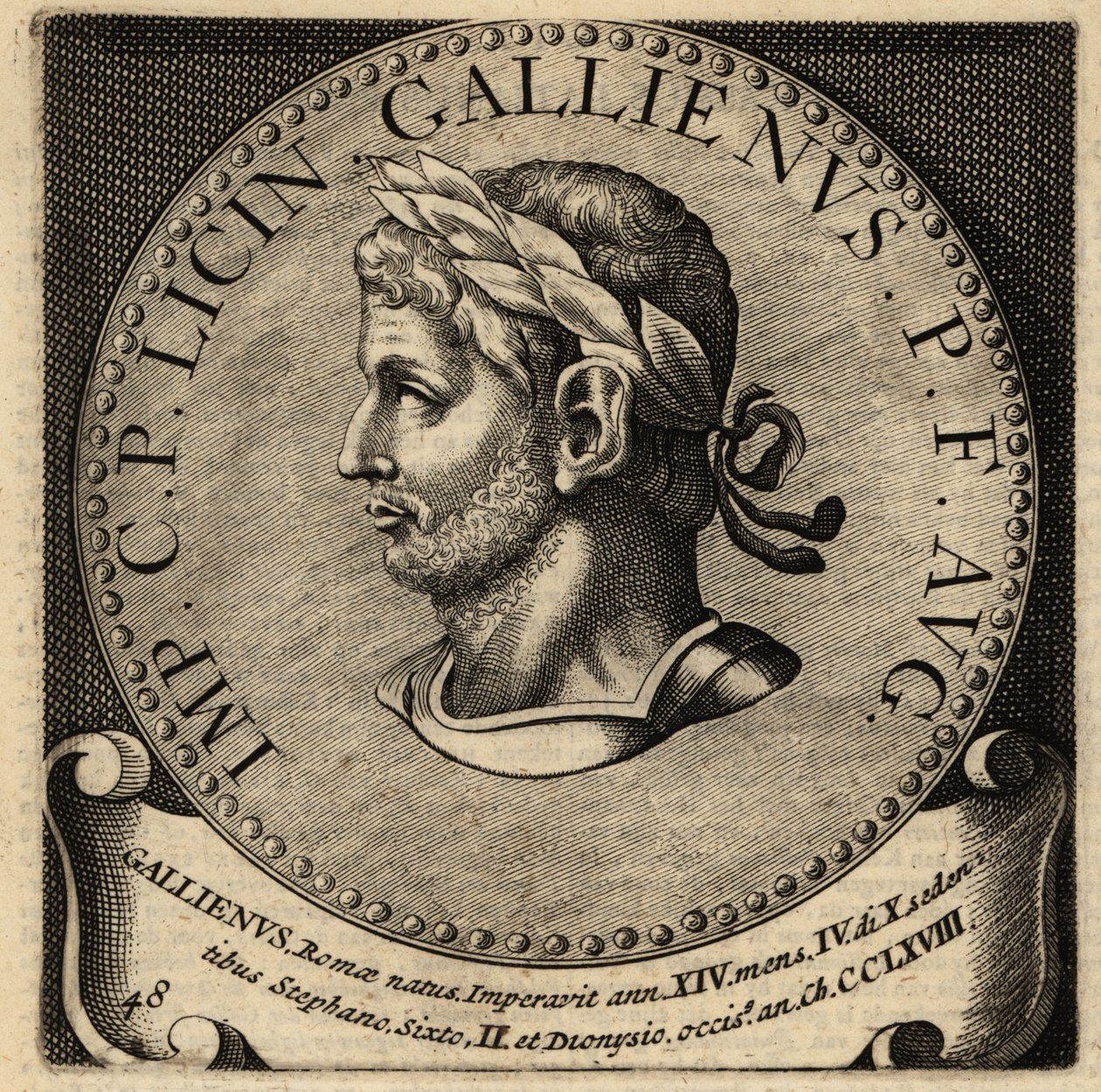 Portræt af romersk kejser Gallienus. af Netherlandish School