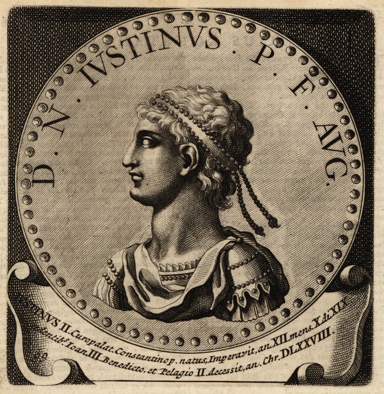 Portræt af den romerske kejser Justin II. af Netherlandish School