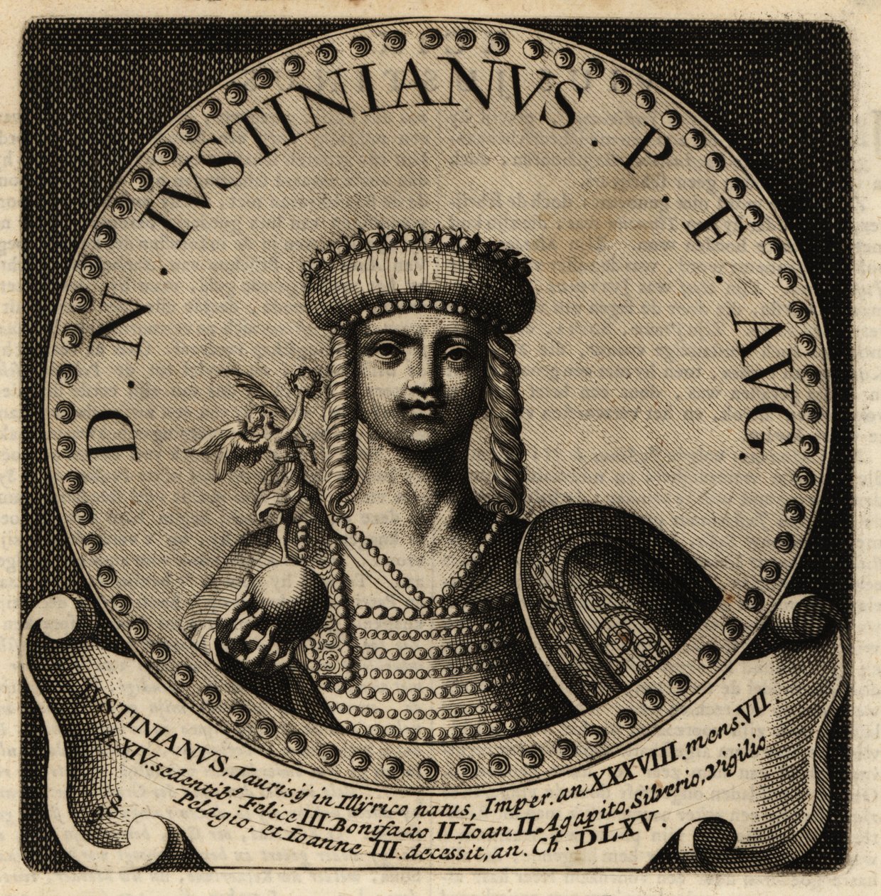 Portræt af den romerske kejser Justinian I. af Netherlandish School