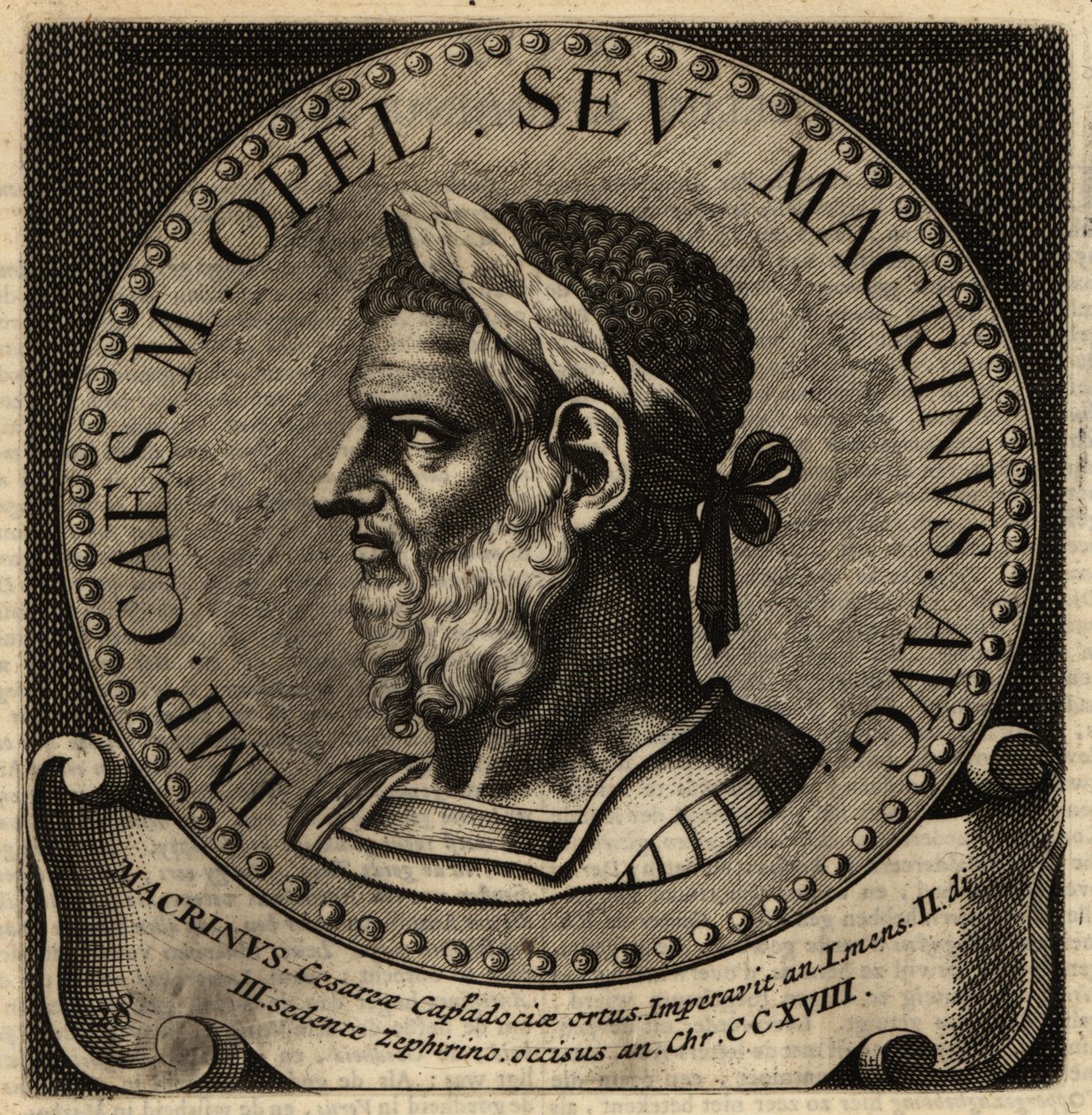 Portræt af den romerske kejser Macrinus. af Netherlandish School