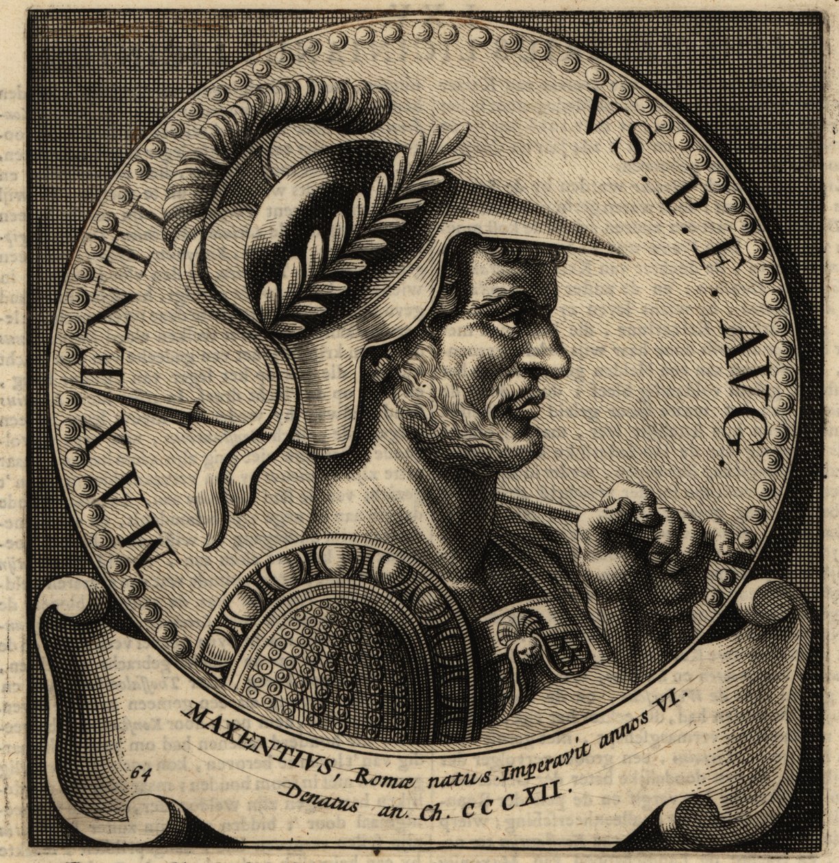 Portræt af den romerske kejser Maxentius. af Netherlandish School