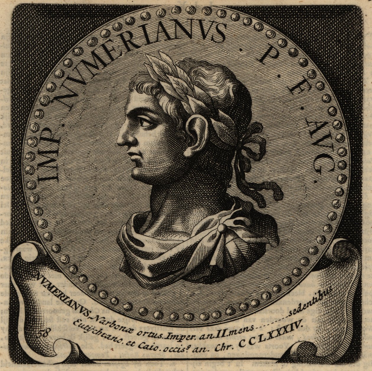 Portræt af den romerske kejser Numerian. af Netherlandish School