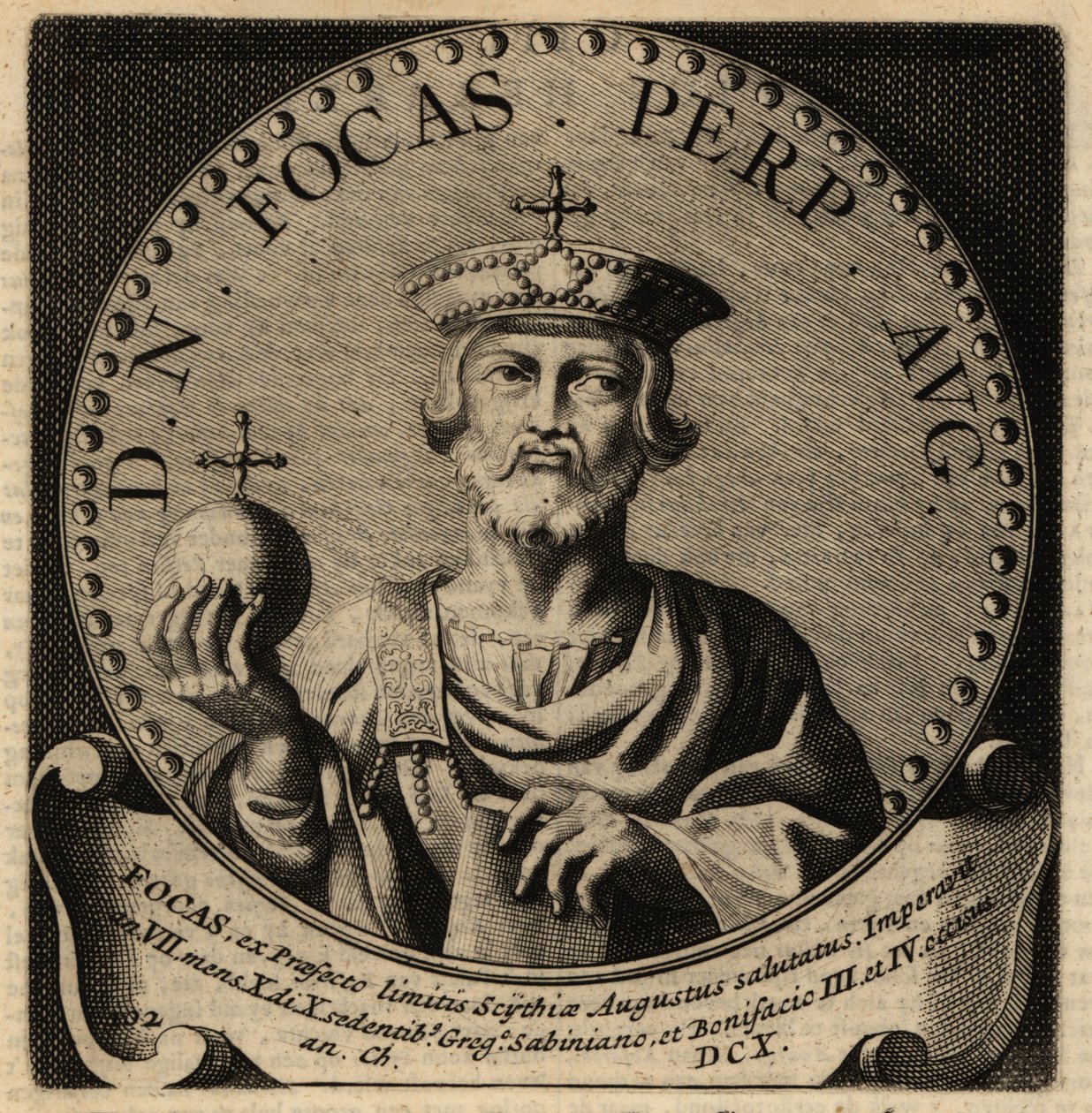 Portræt af den romerske kejser Phocas. af Netherlandish School