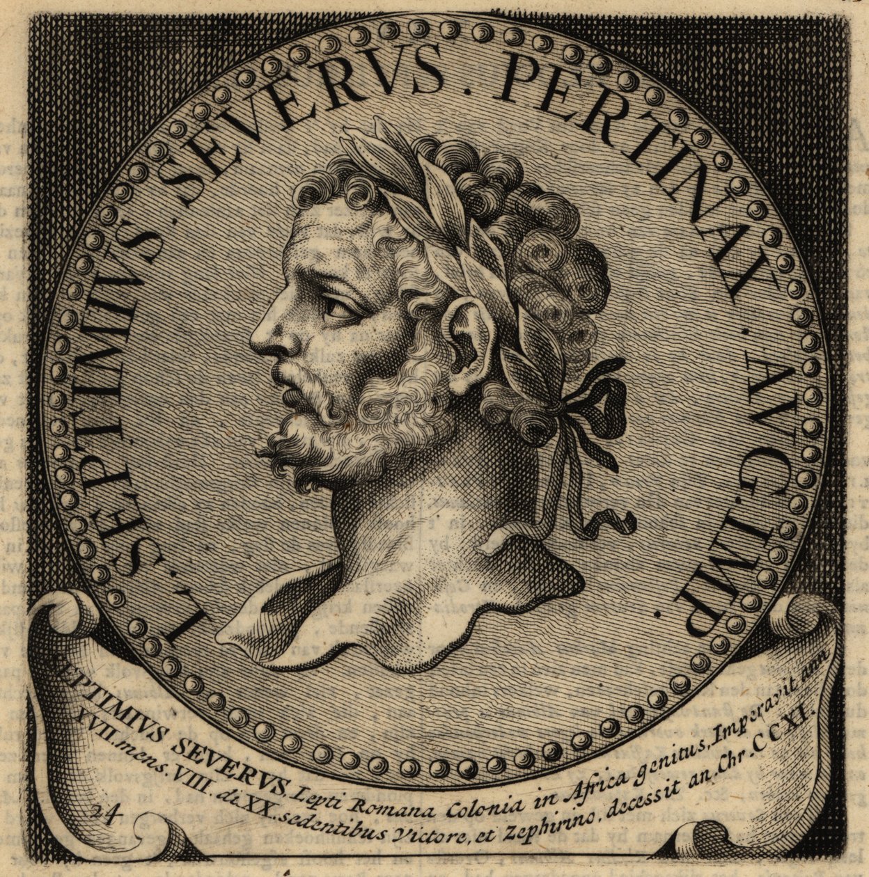 Portræt af den romerske kejser Septimius Severus. af Netherlandish School
