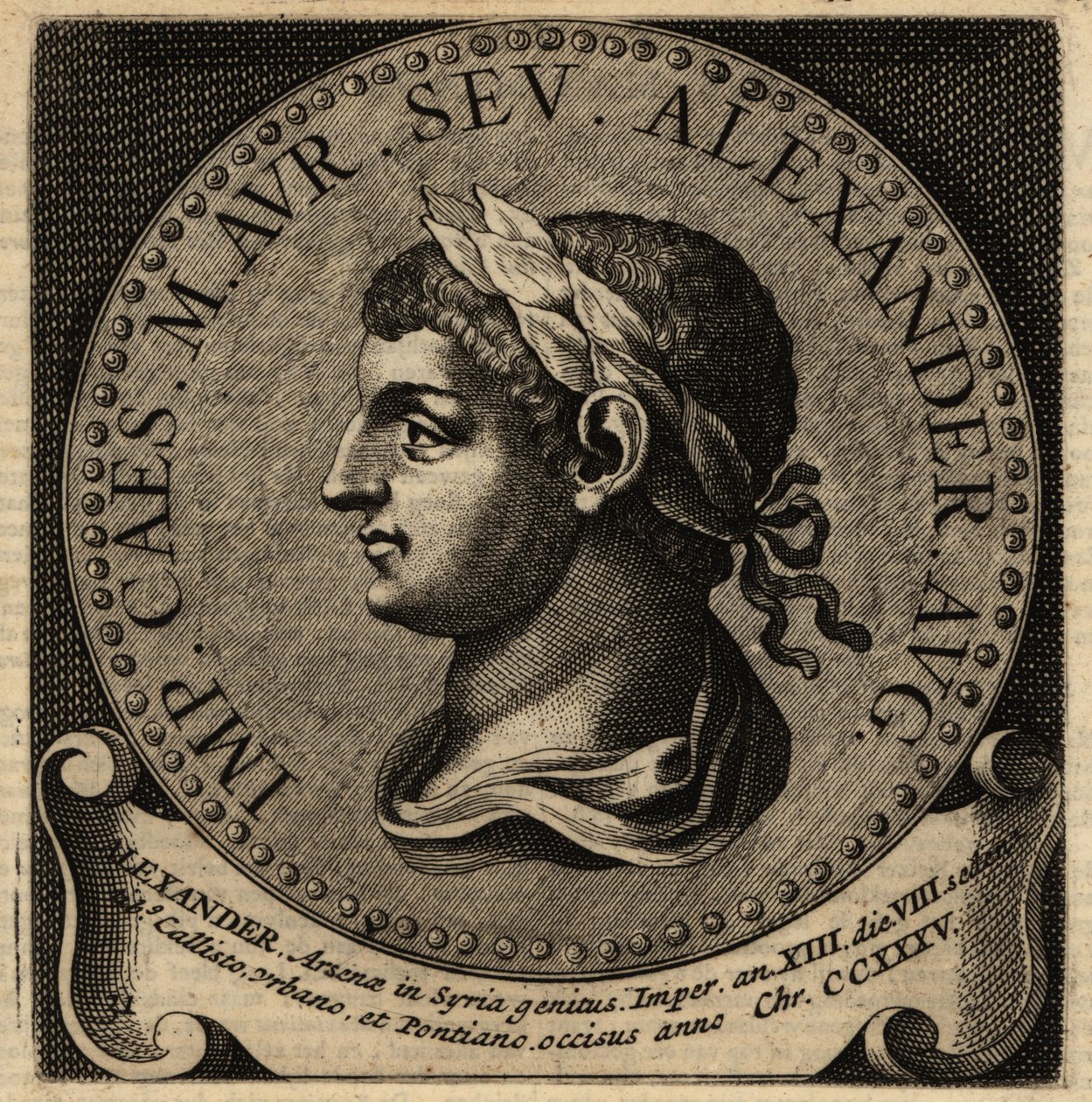 Portræt af den romerske kejser Severus Alexander. af Netherlandish School