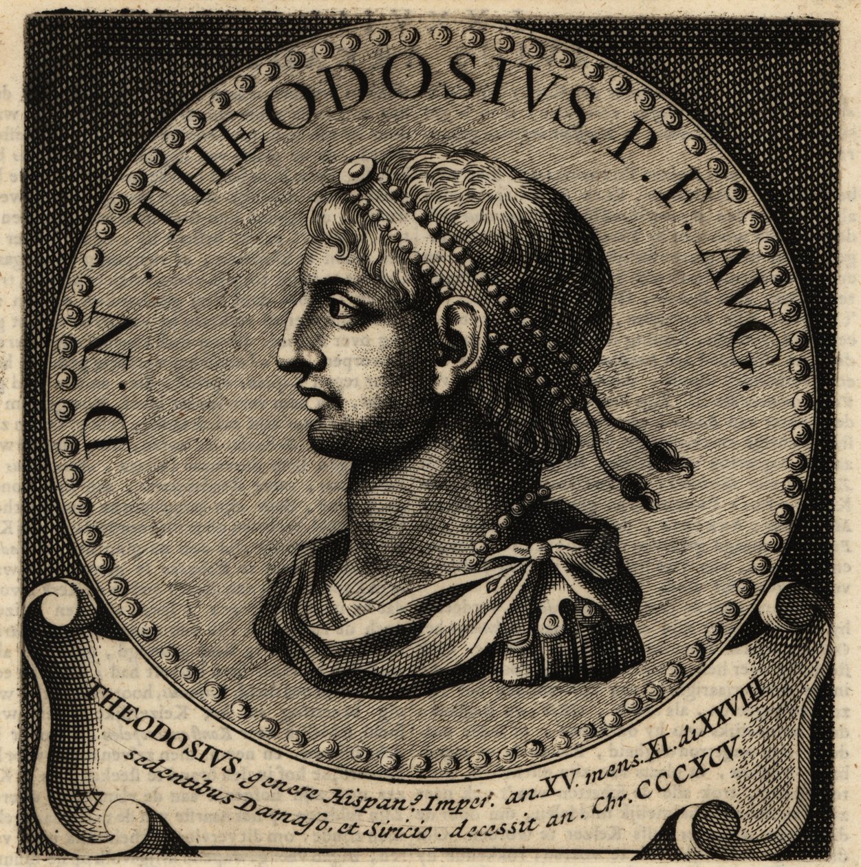 Portræt af den romerske kejser Theodosius I. af Netherlandish School