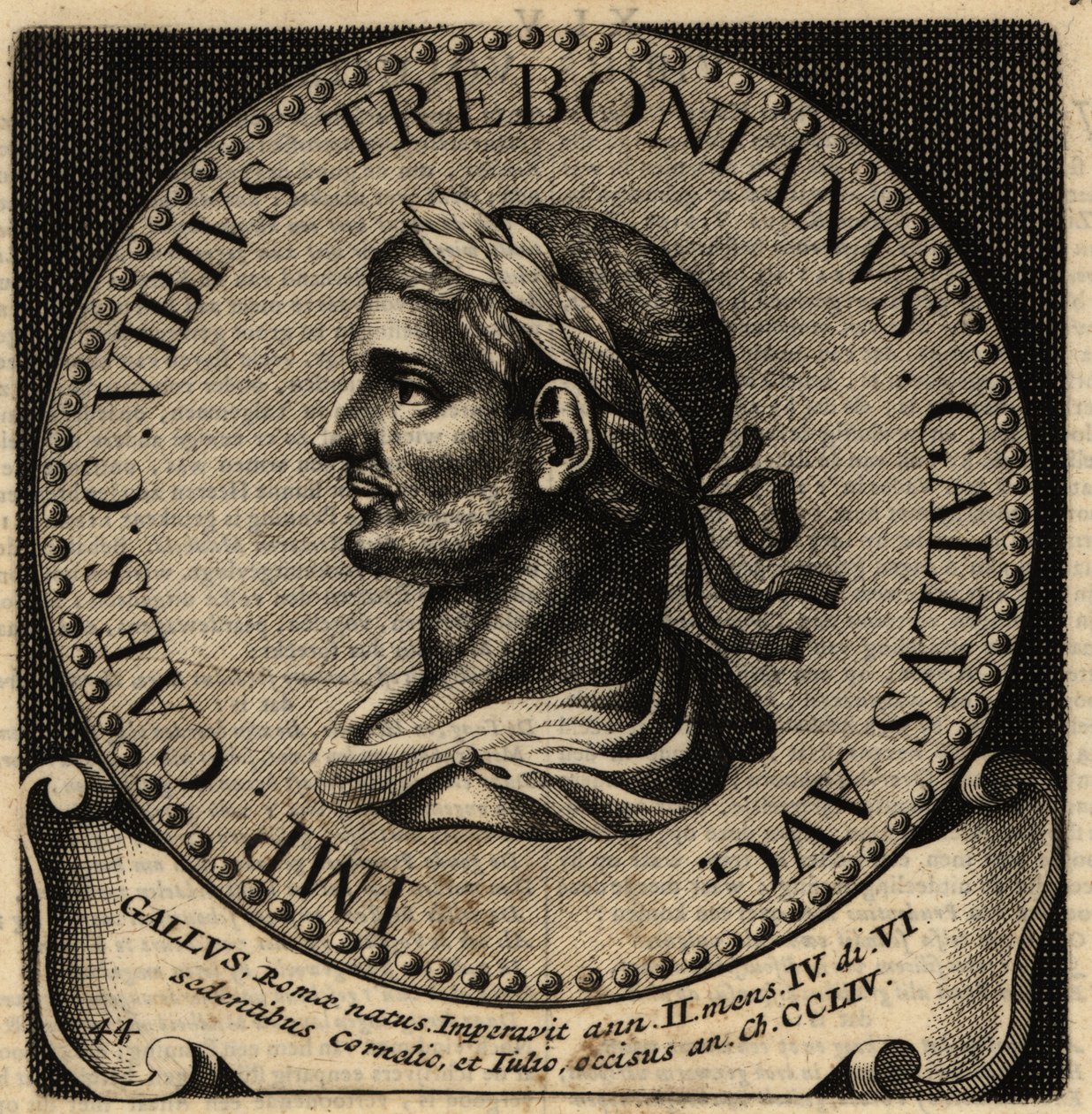 Portræt af den romerske kejser Trebonianus Gallus. af Netherlandish School