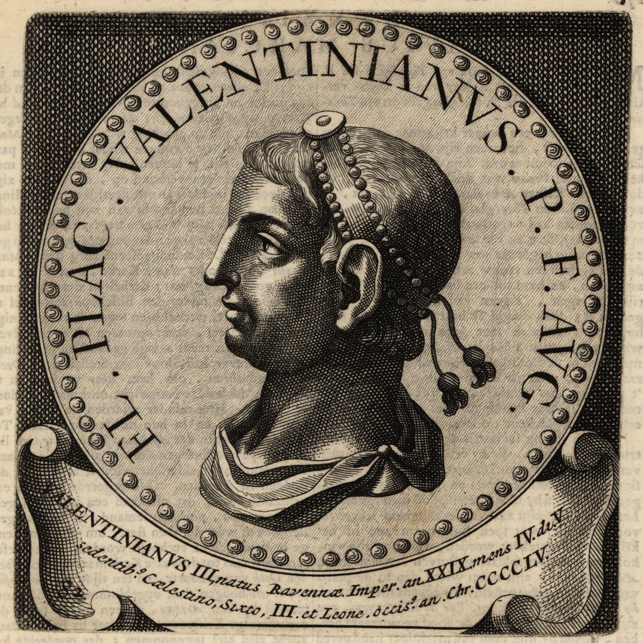Portræt af den romerske kejser Valentinian III. af Netherlandish School