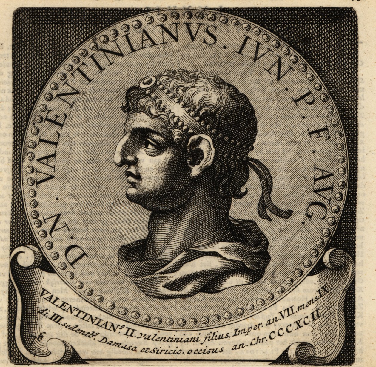 Portræt af den romerske kejser Valentinian II. af Netherlandish School
