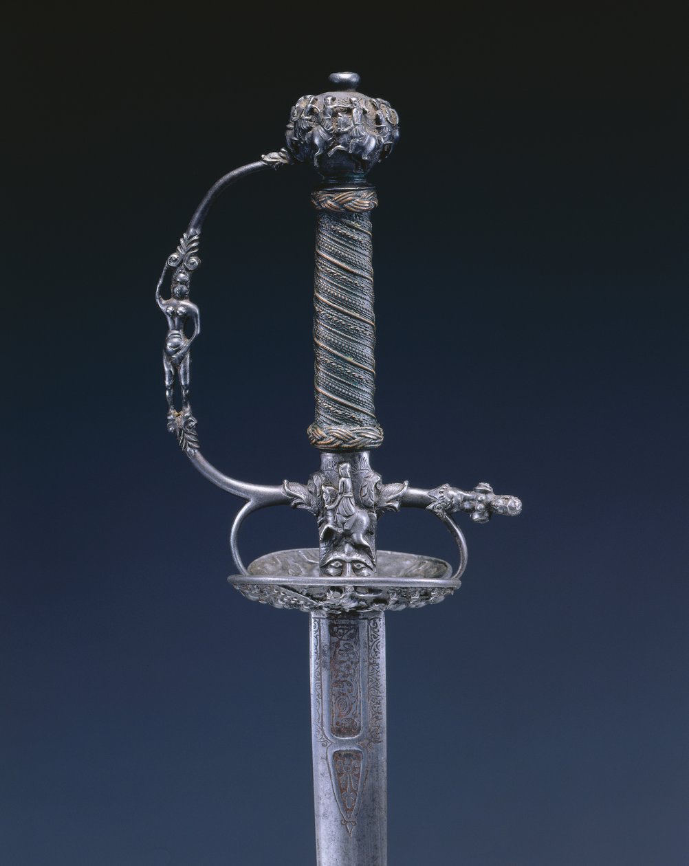 Lille sværd, ca. 1650-60 (stål, træ og kobbertråd) af Netherlandish School