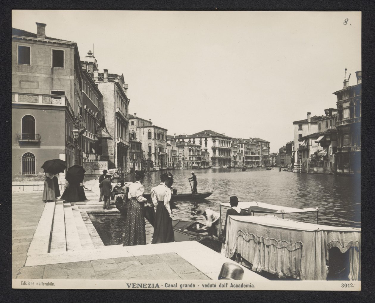 Udsigt over Canal Grande i Venedig Venedig - Canal Grande - veduto dall